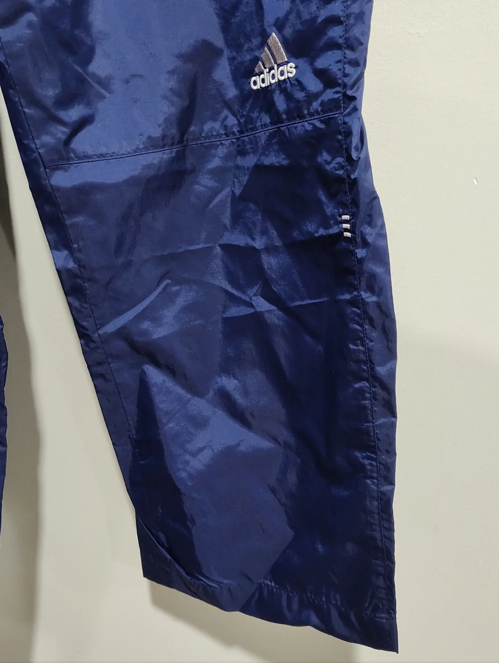 VTG Adidas Windbreaker Track Pants w/Pockets, Mesh-Lined, Men’s M. Blue. 2001 - Picture 2 of 8